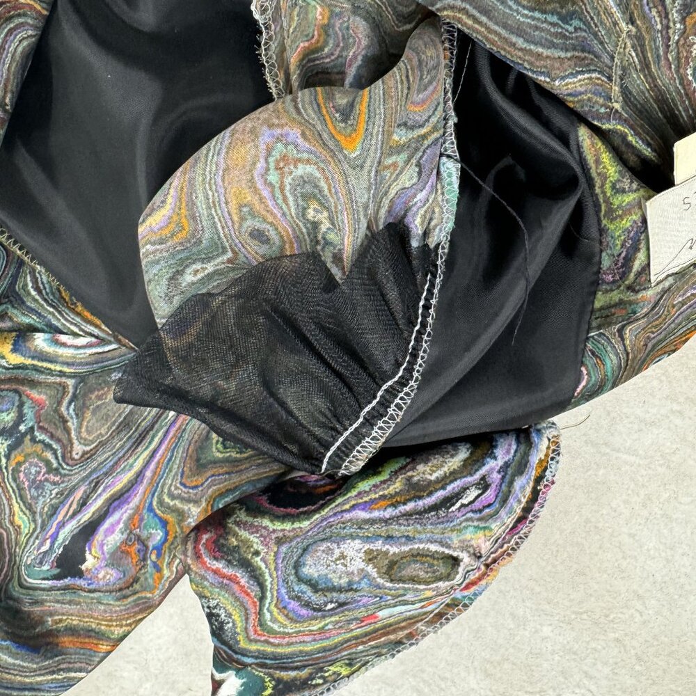 Brenner Petites Size 8 Retro Psychedelic Swirl Dress - Picture 7 of 7
